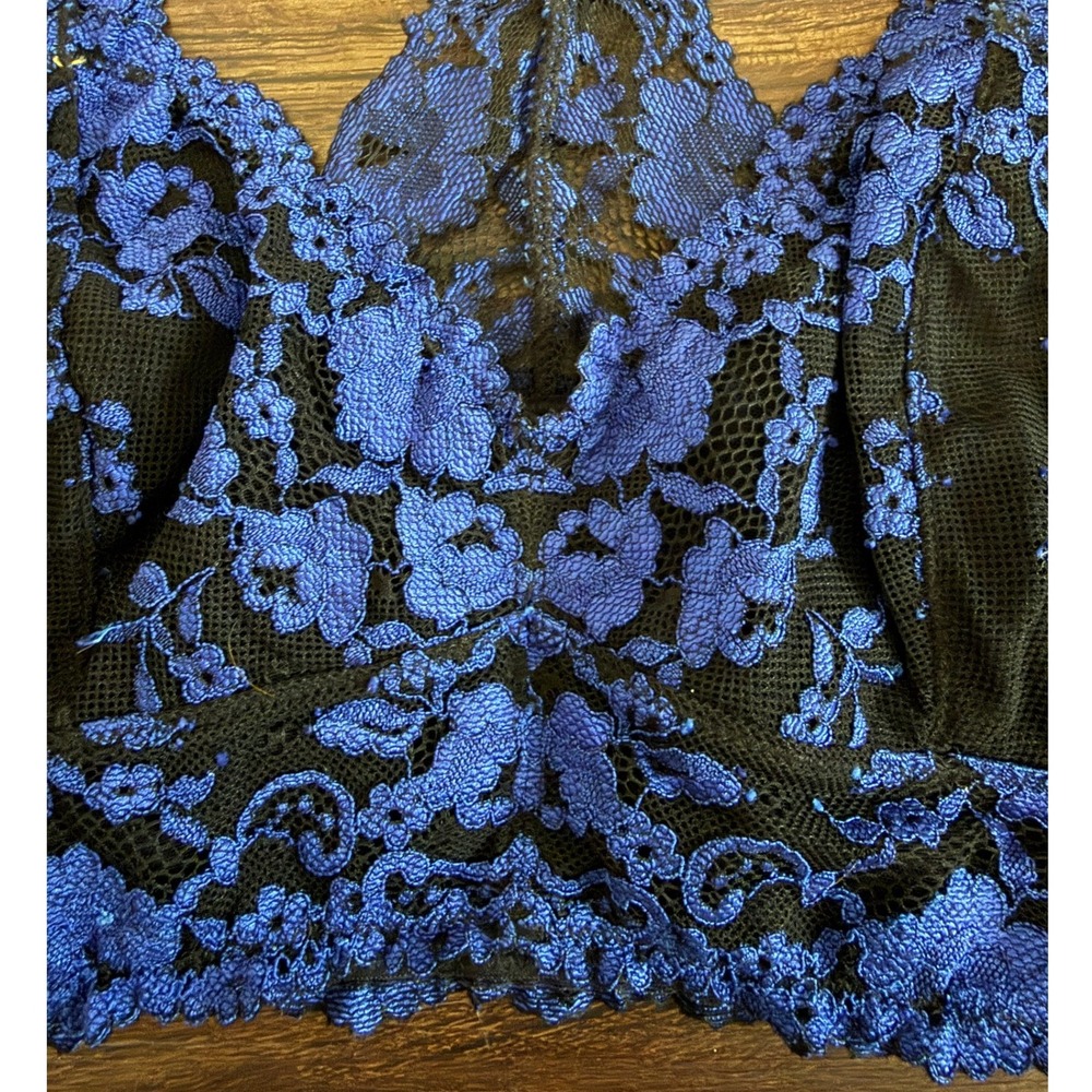 Intimately Free People Women's Cross Dye Galoon Lace Racerback Bra Size S - Picture 5 of 5